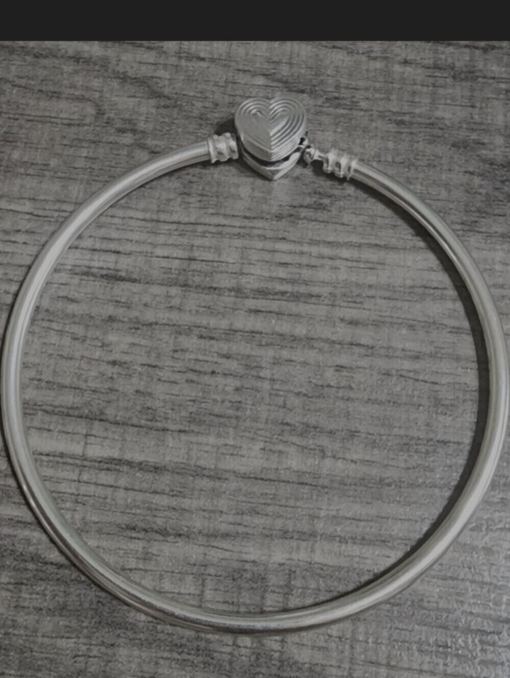 Authentic Pandora Radiating Heart Clasp Bangle Sterling silver - Picture 7 of 10